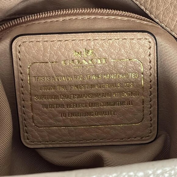 COACH Phoebe Shoulder Bag Beige Cream Leather - Shoulder Bag - Picture 9 of 9